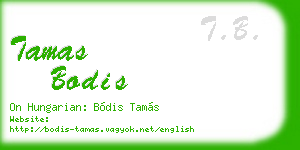 tamas bodis business card