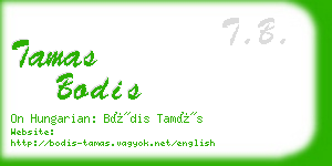 tamas bodis business card